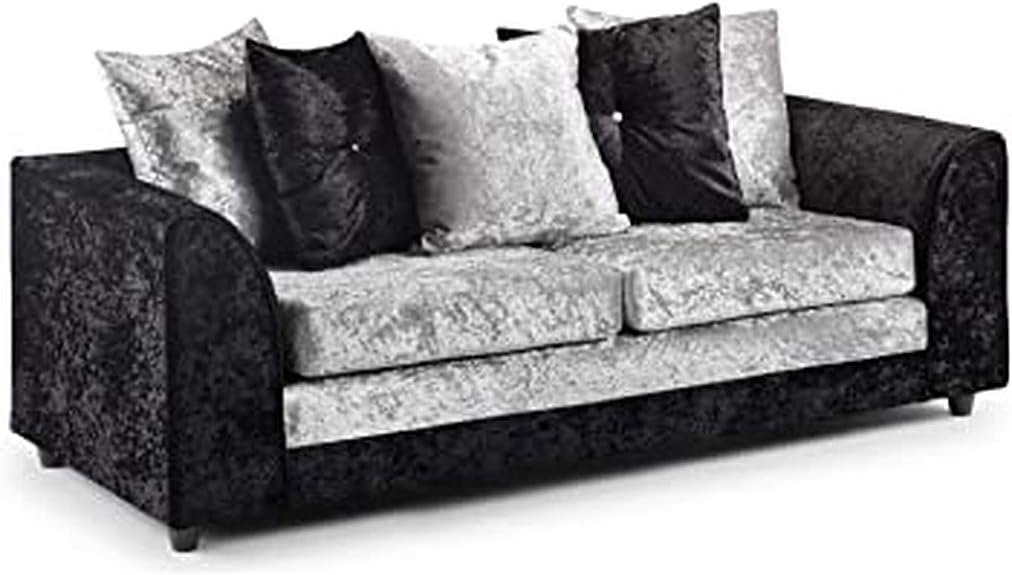 DYLAN CRUSHED VELVET 3+2 SEATER SOFA