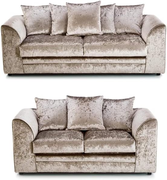 DYLAN CRUSHED VELVET 3+2 SEATER SOFA